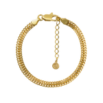 Double Curb Gold Bracelet Aleyolé AYO